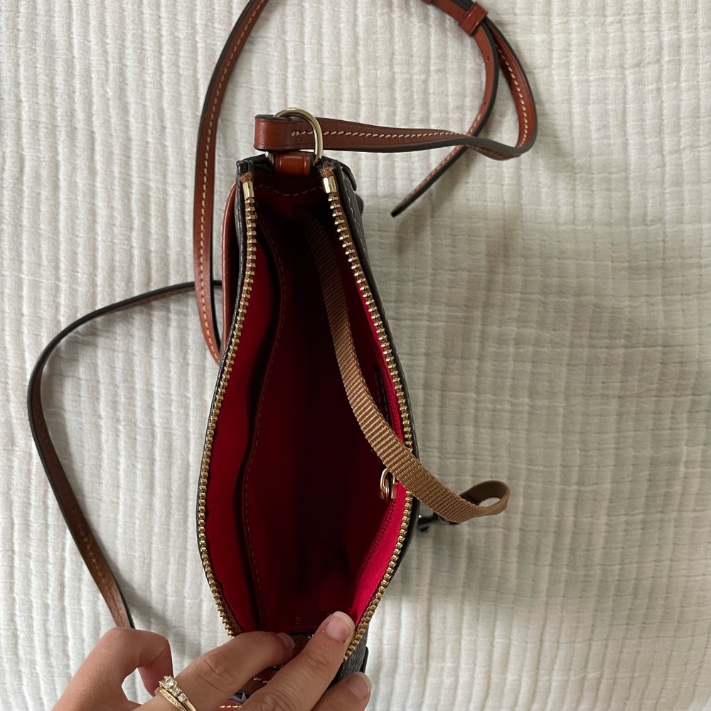 Dooney & Bourke Brown Leather Crossbody Purse - Picture 5 of 6